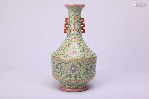 A Chinese Famille-Rose Porcelain Vase