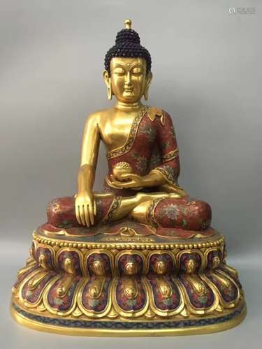 A GILT-BRONZE FIGURE OF BUDDHA