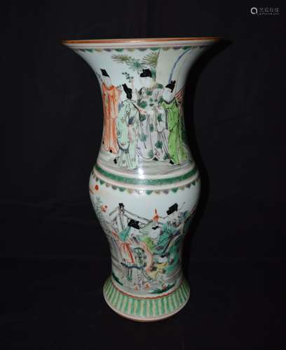 A FAMILLE ROSE `GU` VASE