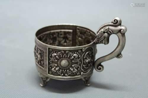 A SILVER WINE CUP