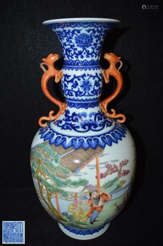 A FAMILLE ROSE VASE