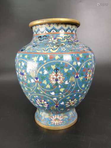 A CLOISONNE ENAMEL VASE