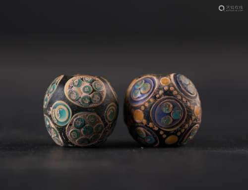 A Pair of Glass Eye Bead