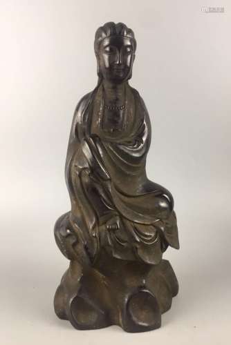 A Bronze Guanyin Statue