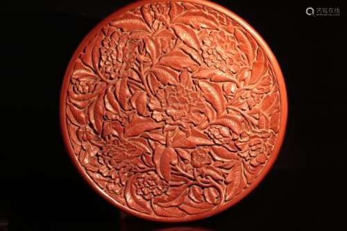A Red Lacquer Round Box