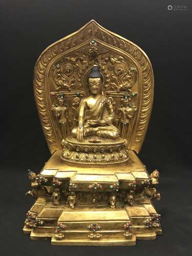 A Gilt Bronze Buddha