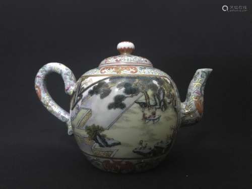 Qianlong Mark, A Famille Rose Teapot