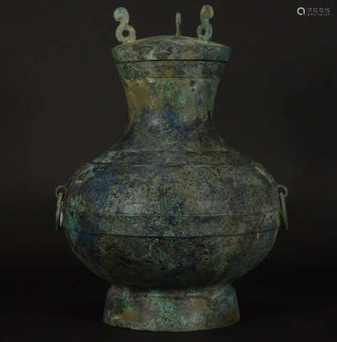 A Bronze Beast Censer With Lid