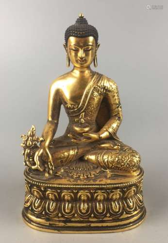 Yongle Mark, A Gilt Bronze Buddha