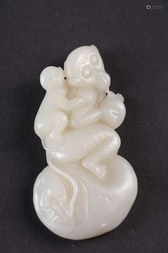 A Carved Jade Monkey