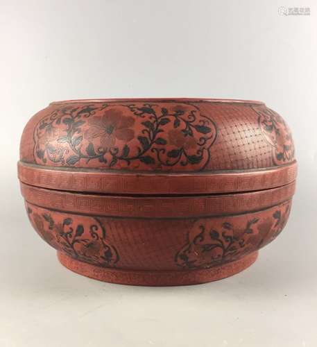 Qianlong Mark, A Round Lacquer Box