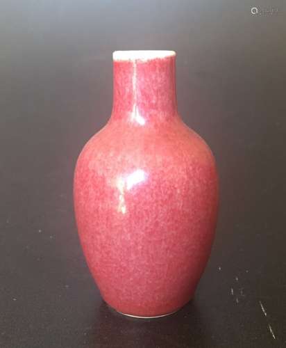 Qianlong Mark, A Red Glazed Vase