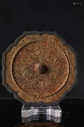 A Tang Gilt Bronze Mirror