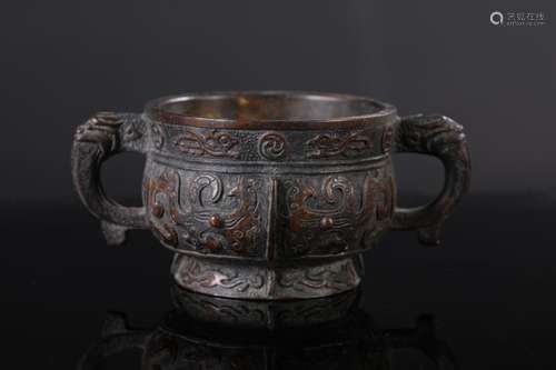 A Bronze Taoti Censer