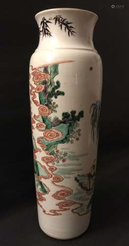 Early Qing D., A Wucai Glaze Vase