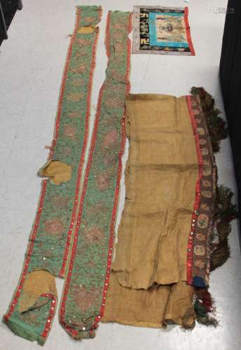 LOT OF (3) CHINESE TAPESTRIES, 19TH CENTURY