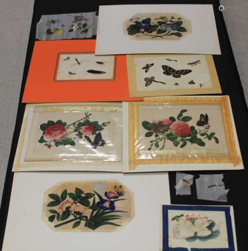 (10) CHINESE 19TH CENTURY PAINTINGS ON RICE PAPER