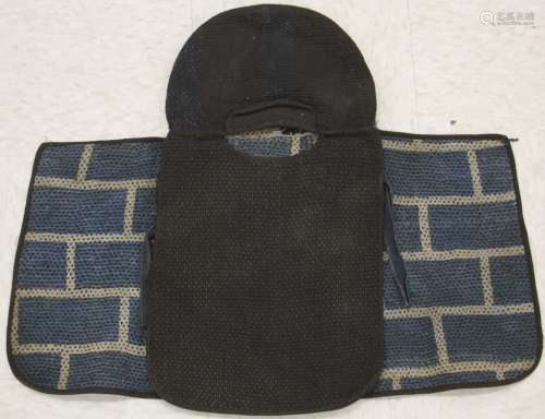 VINTAGE JAPANESE WOVEN FIREMAN'S HELMET/HOOD