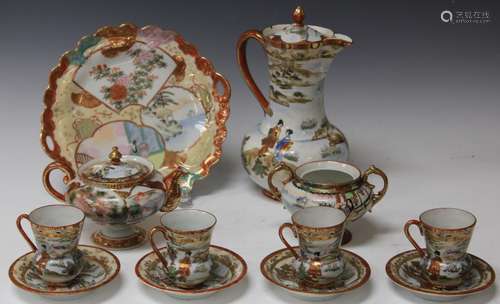 VINTAGE JAPANESE PORCELAIN HAND PAINTED TEA SET