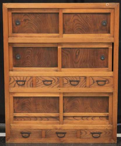 19TH CENTURY JAPANESE TANSU STACKING CHEST