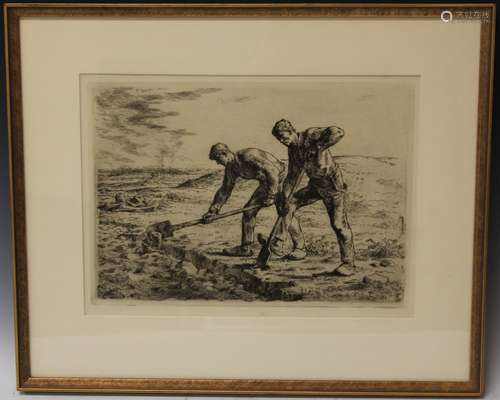 JEAN FRANCOIS MILLET (1814-1875), FRAMED ETCHING