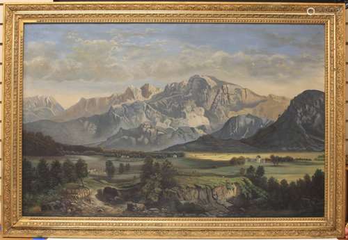 19TH CENTURY OIL ON CANVAS, LANDSCAPE