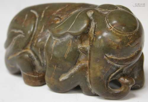 CHINESE CARVED HARDSTONE BEAST, 6