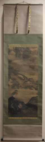 19TH CENTURY JAPANESE LANDSCAPE SCROLL PAINTING