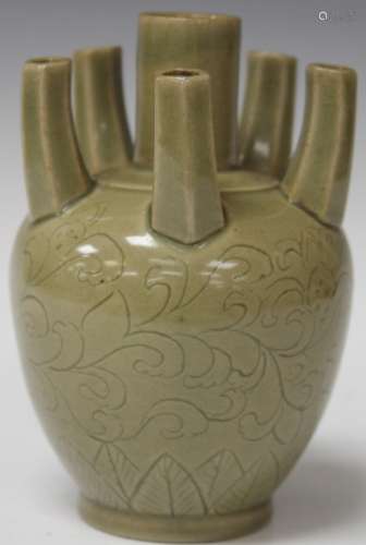 CHINESE CELADON VASE, 7