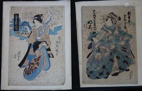 LOT OF (2) JAPANESE WOODBLOCK PRINTS