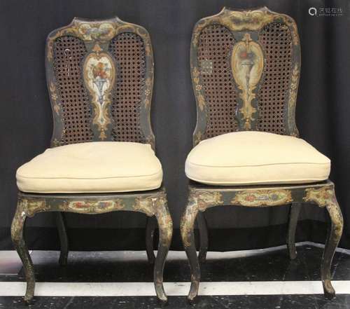 PAIR OF 18TH CENTURY VENETIAN PAINTED CHAIRS