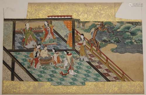 EARLY CHINESE PAINTING, MOUNTED ON BOARD