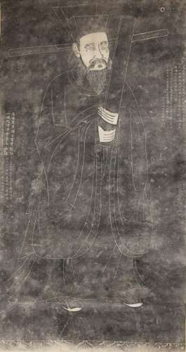 EARLY CHINESE TEMPLE RUBBING