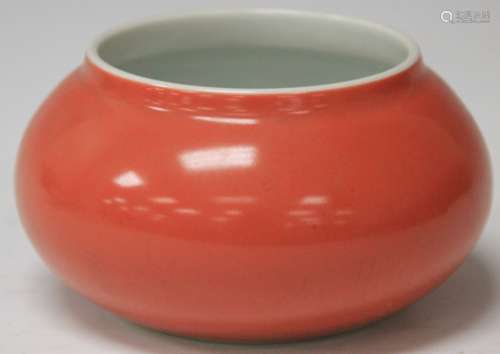 CHINESE RED PORCELAIN BOWL, 5