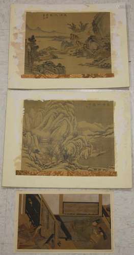 LOT OF (3) VINTAGE JAPANESE PAINTINGS