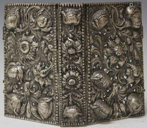 CONTINENTAL 19TH CENTURY .800 SILVER BIBLE COVER