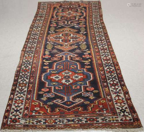 PERSIAN HAND KNOTTED WOOL RUNNER