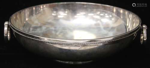 SWEDISH 900-925 SILVER PRESENTATION BOWL, 11 1/2