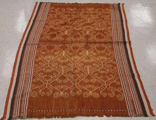 INDONESIAN BIDANG IKAT, ADULT HANDWOVEN BLANKET