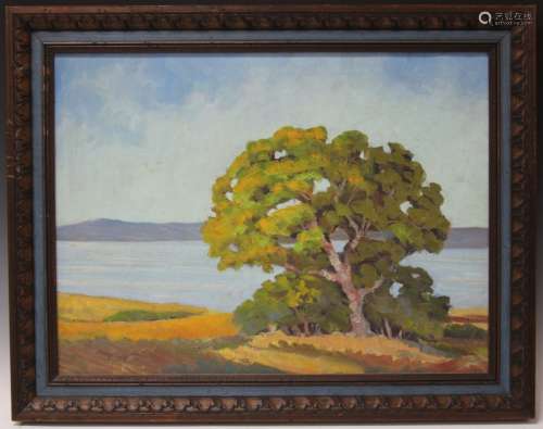 EARLY CALIFORNIA LANDSCAPE, OIL ON CANVAS
