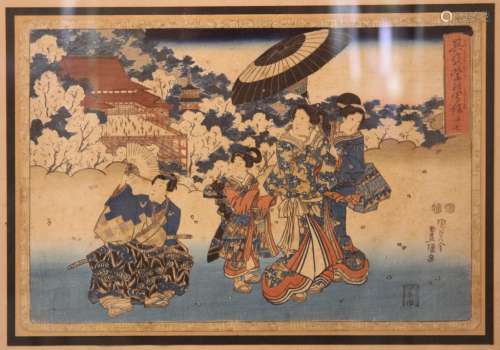 FRAMED JAPANESE WOODBLOCK PRINT