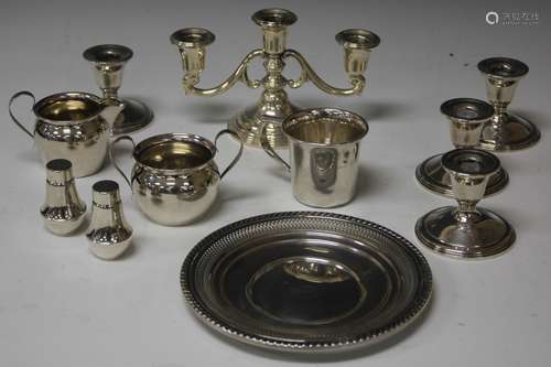 LOT OF (11) STERLING SILVER, SOME WEIGHTED