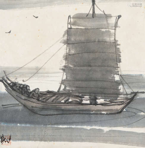 林风眠（1900～1991） 一帆风顺 镜心 设色纸本