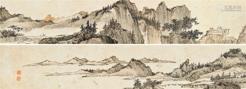 溥儒（1896～1963） 溪山萧寺 镜心 设色纸本