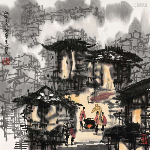 徐希（1940～2015） 2005年作 山城之夜 镜心 设色纸本