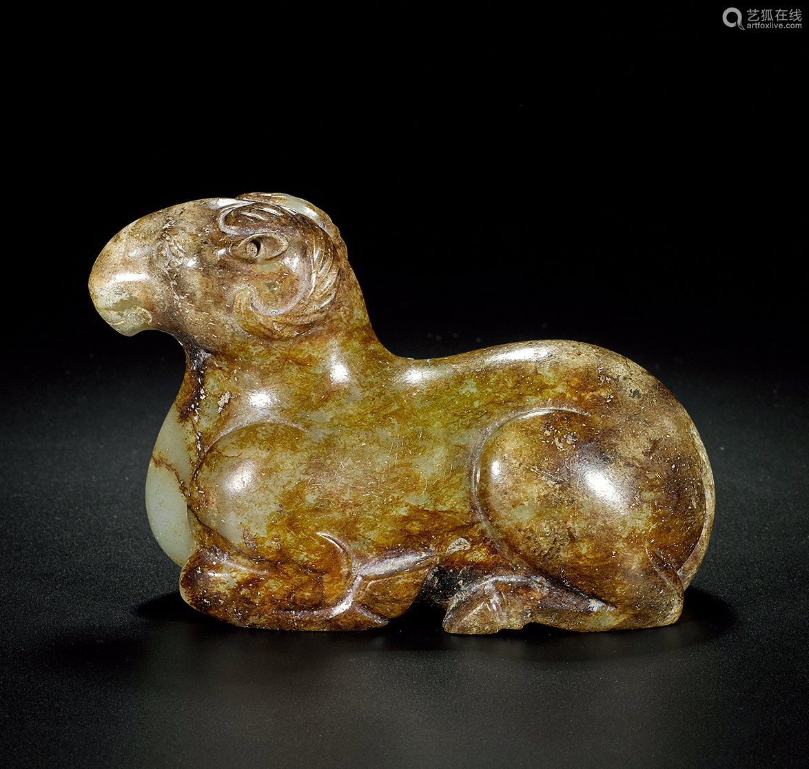 6868lot034768明青玉卧羊