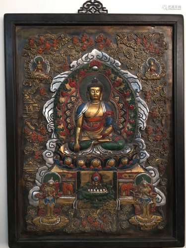 Chinese tibetan Buddha with Frame