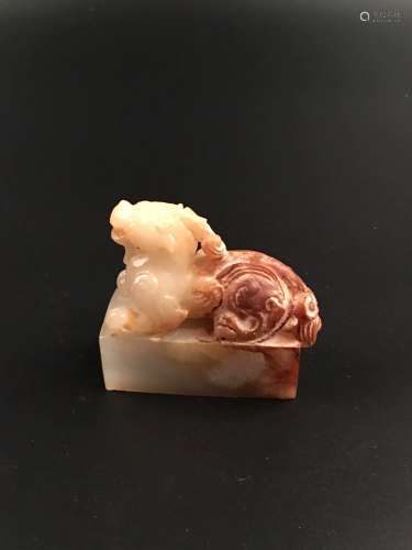 Chinese Old Jade Beast Seal