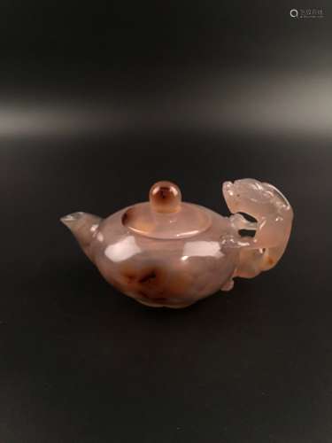 Chinese Qing Agate Teapot