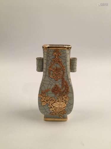 Chinese Gilt Guan Yao Porcelain Vase